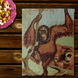 Vintage Orang-Utans auf einem Baum