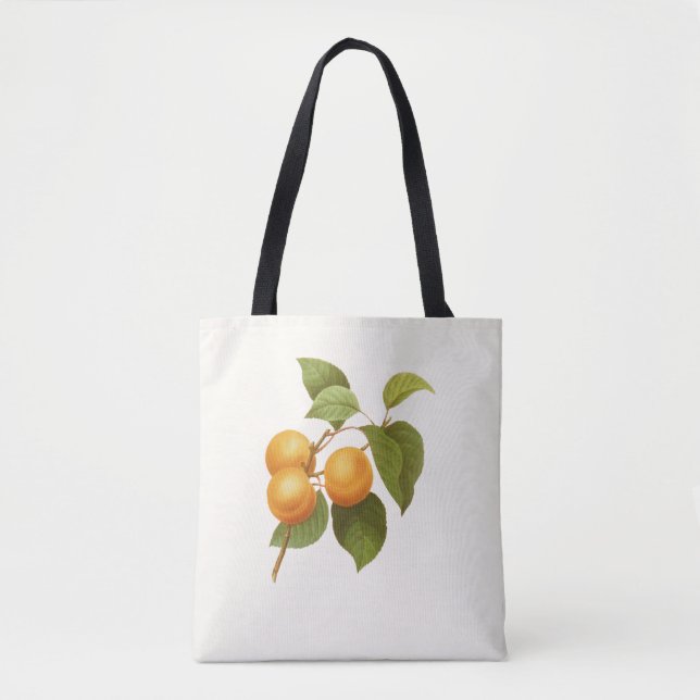 Vintage Orange Apricots Aquarell Zeichnend Tasche (Vorderseite)