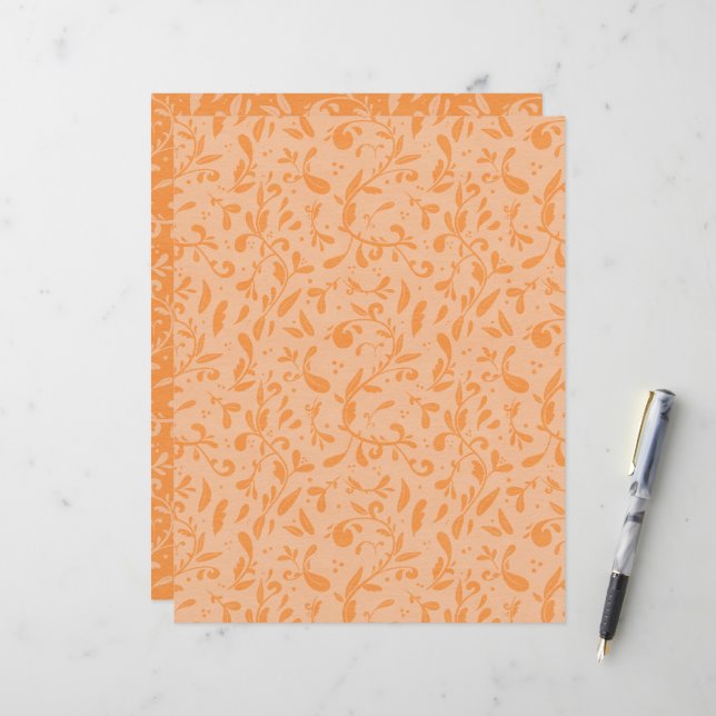 Vintage Orange Botanisch (Vorderseite/Rückseite Beispiel)