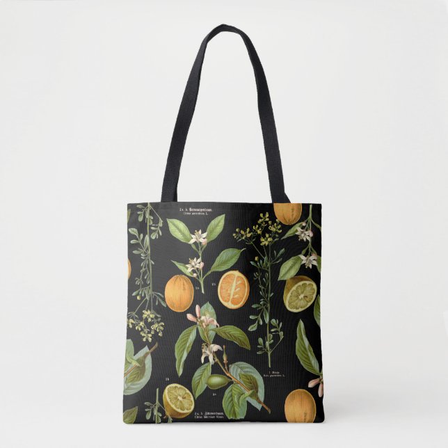 Vintage Orangen und Zitronen Tasche (Vorderseite)