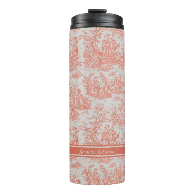 Vintage Orangentoilette Thermosbecher (Vorderseite)
