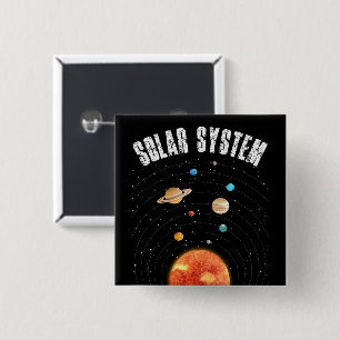 Vintage Orbits der Planeten Astronomie Lover Button