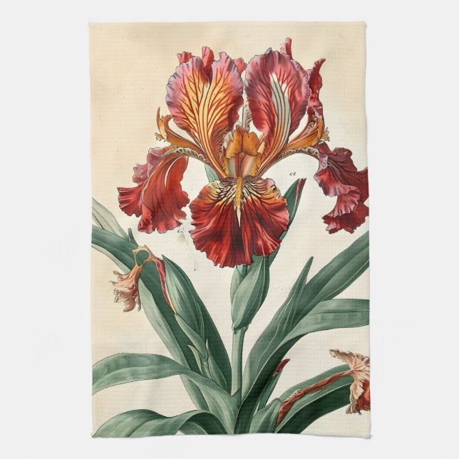 Vintage Orchidee Geschirrtuch (Vertikal)