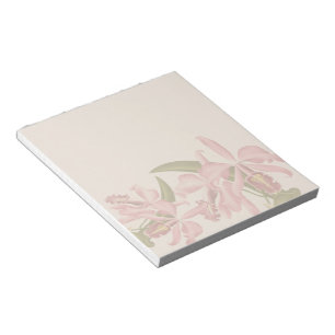 Vintage-Orchideen-Blumen-Notizblock Notizblock