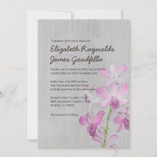 Vintage Orchideenhochzeit Einladung