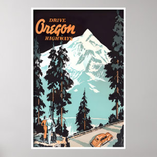 Vintage Oregon Kunst Reiseposter Vintage Zuhause Poster