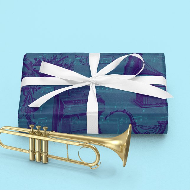 Vintage Orgel und andere Musikinstrumente Seidenpapier (Von Creator hochgeladen)