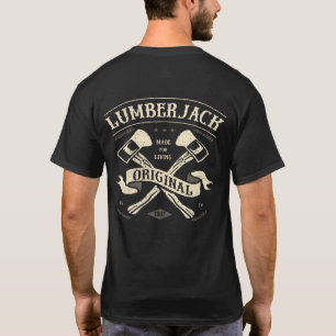 Vintage Original Holzfäller gekreuzte Äxte T-Shirt