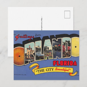 Vintage-Orlando-Farbpostkarte Postkarte