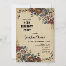 Vintage-Ornament-Floral-Geburtstag
