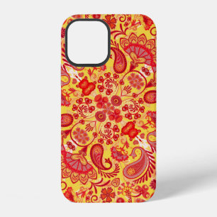 Vintage-Ornament-Paisley-Bandana-Druck, Seidenhals iPhone 12 Hülle