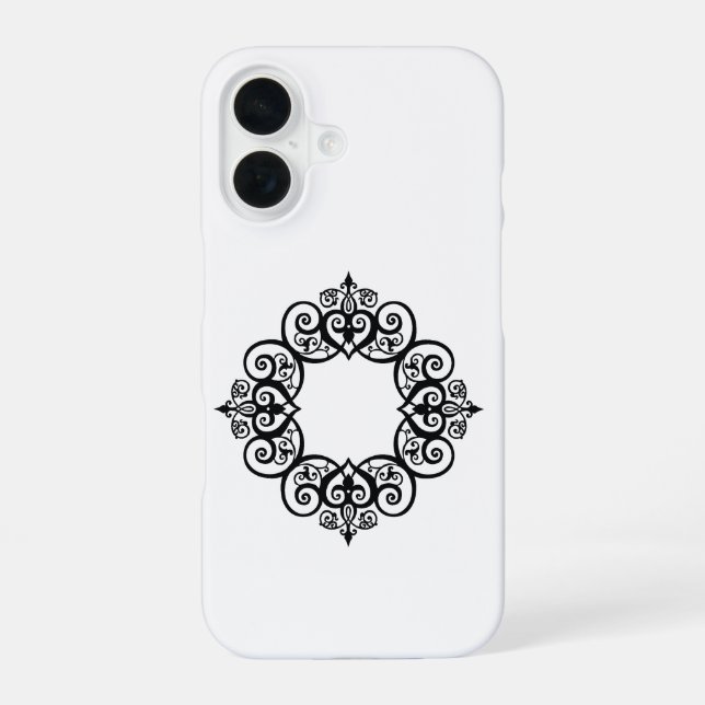 Vintage Ornamental Frame iPhone 16 Hülle (Rückseite)