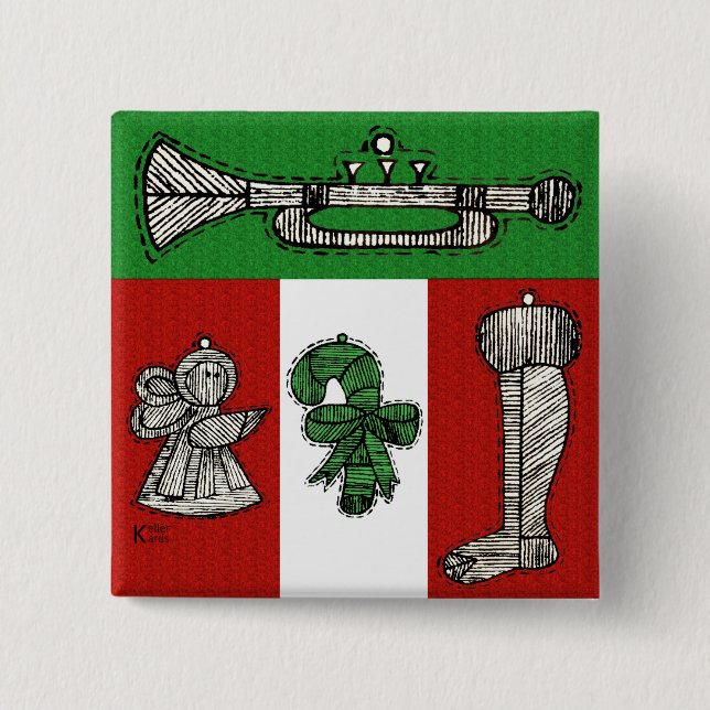 Vintage Ornamente Button (Vorderseite)