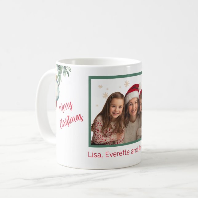 Vintage Ornamente Foto Weihnachten Kaffeetasse (Vorderseite Links)