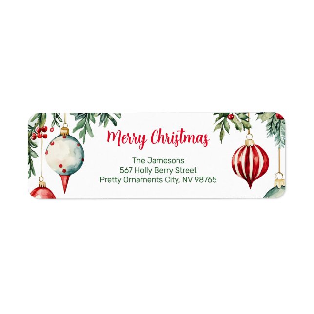 Vintage Ornamente Frohe Weihnachtsmarken (Vorne)