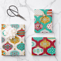 Vintage Ornamente Geschenkpapier Set