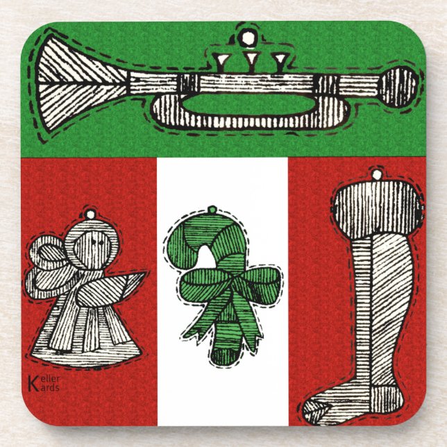 Vintage Ornamente Getränkeuntersetzer (Vorderseite)