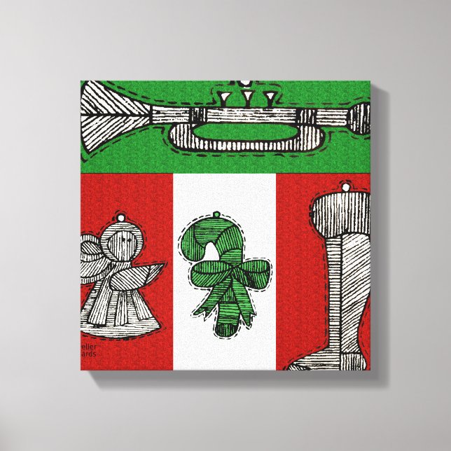 Vintage Ornamente Leinwanddruck (Vorderseite)