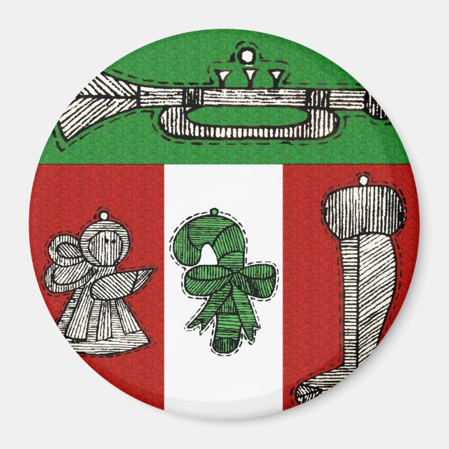 Vintage Ornamente Magnet (Vorne)