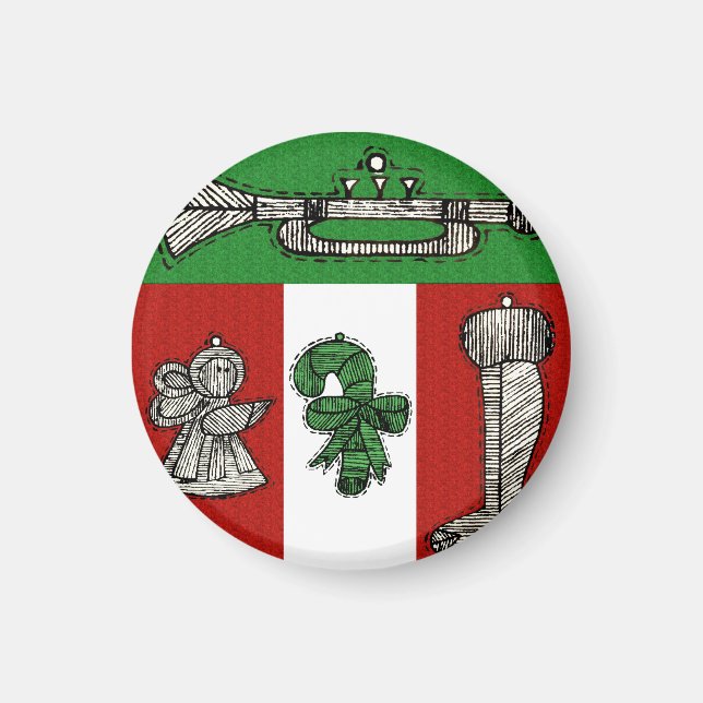 Vintage Ornamente Magnet (Vorne)