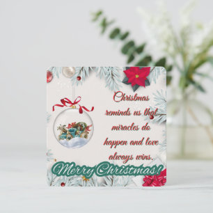 Vintage Ornamente und Poinsettia Weihnachten