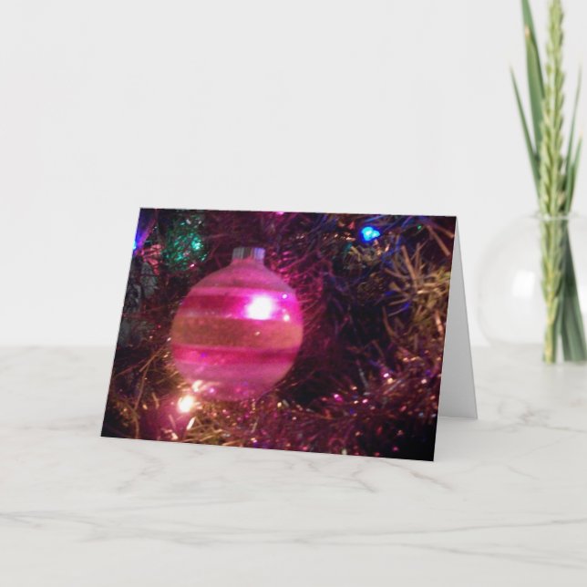 "Vintage Ornamente" Weihnachtskarte - Weihnachten (Vorderseite)