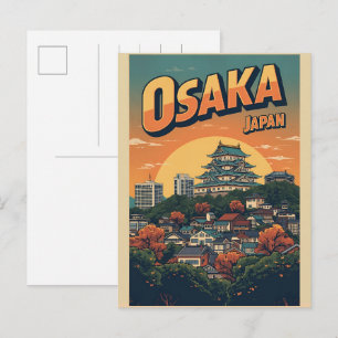 Vintage OSAKA Japan Insel Honshu Geschenke Postkarte