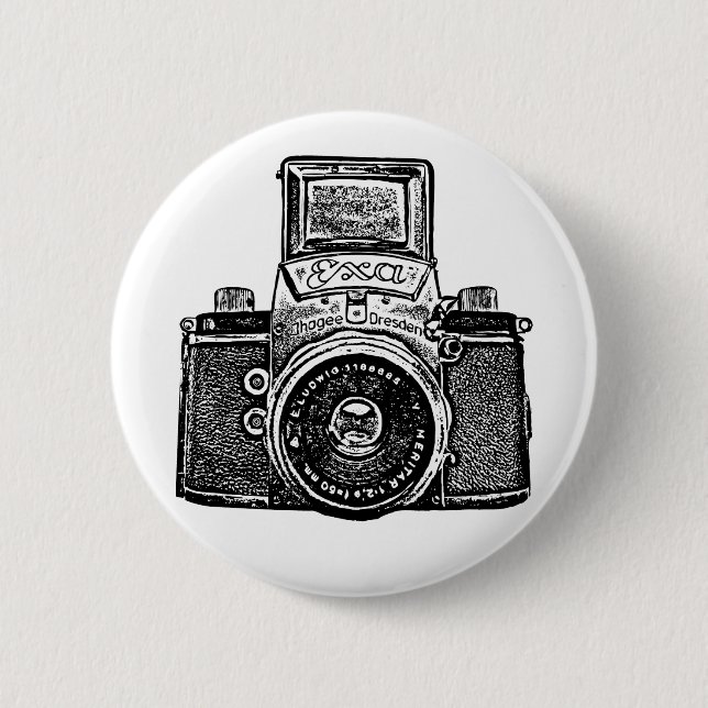 Vintage Ostdeutsche Kamera Button (Vorderseite)