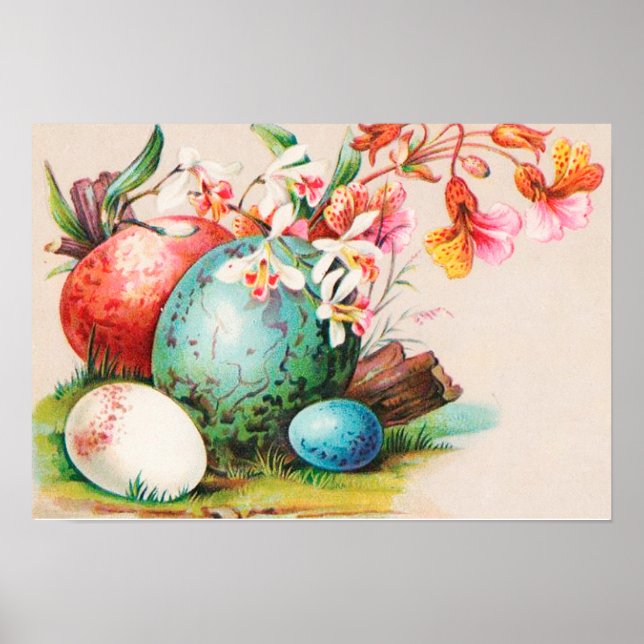 Vintage Osterdarstellungen Poster (Vorne)