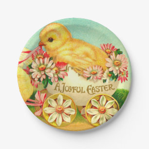 Vintage Ostereier Kichtentransporte Blume Pappteller