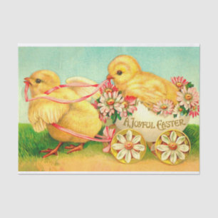 Vintage Ostereier Kichtentransporte Blume Seidenpapier