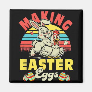 Vintage Ostereier machen Witz Paar Erwachsener Has Magnet