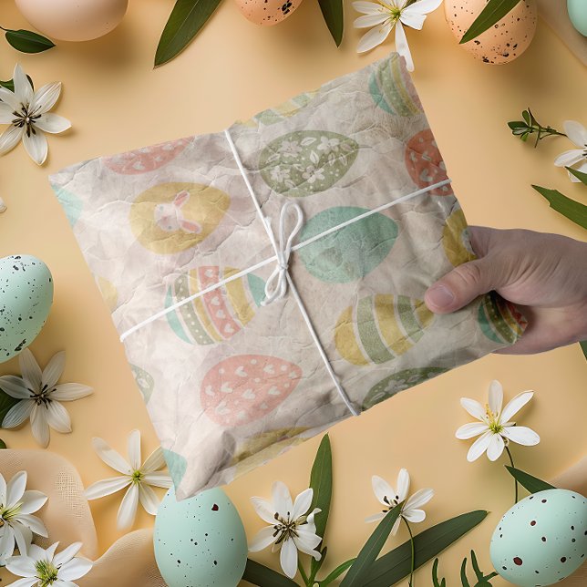 Vintage Ostereier Seidenpapier (Vintage Colourful Easter eggs Tissue Paper)