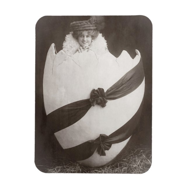 Vintage Ostereierdame Magnet (Vertikal)