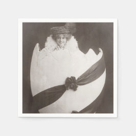 Vintage Ostereierdame Serviette