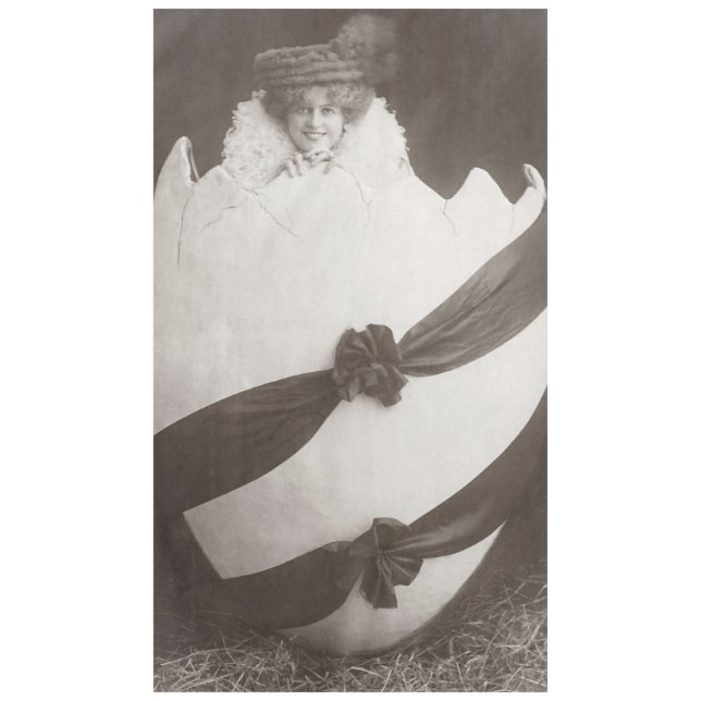 Vintage Ostereierdame Tischdecke (Vorderseite)