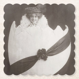 Vintage Ostereierdame Untersetzer