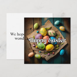 Vintage Ostereierkollage Karte