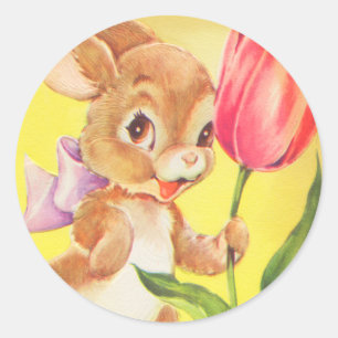 Vintage Ostergeblasene Kid Stickers