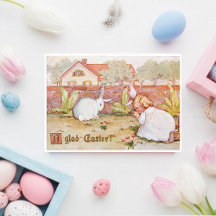 Vintage OsterGirl und Osterhase