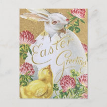 Vintage Ostergrössen Bunny und Chick