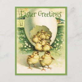 Vintage Ostergrußstäbchen Postkarte