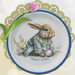 Vintage Osterhase Baby Pappteller