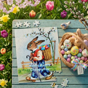 Vintage-Osterhase-Kaninchen-Kinder Personalisiert