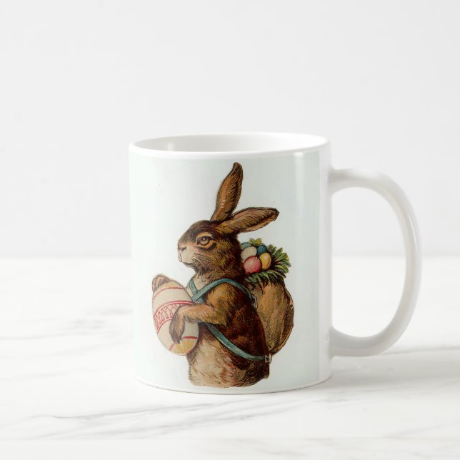 Vintage-Osterhase mit Eiern Kaffeetasse (Rechts)