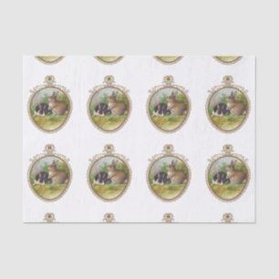 Vintage Osterhasen Seidenpapier