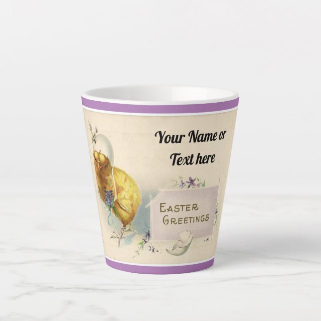 Vintage Osterkick Latte Tasse (Vorderseite)