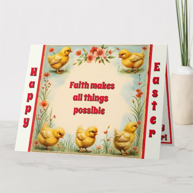 Vintage Osterlitten-Urlaubssammlung Karte (Vorderseite)