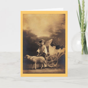 Vintage Ostern Cherub Feiertagskarte