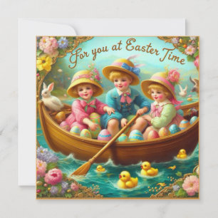 Vintage Ostern ~ FÜR SIE ZU OSTERN ~ Kinder Feiertagskarte